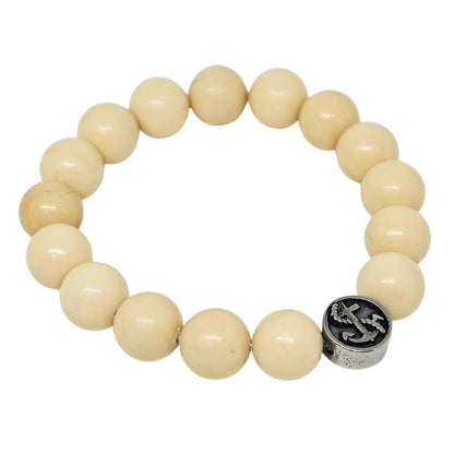 THE MEN THING Bead Bracelets ZEN HOURS - 12mm Beads Bracelet with Natural Stone - Adjustable Bracelet