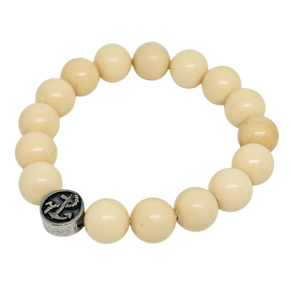THE MEN THING Bead Bracelets ZEN HOURS - 12mm Beads Bracelet with Natural Stone - Adjustable Bracelet
