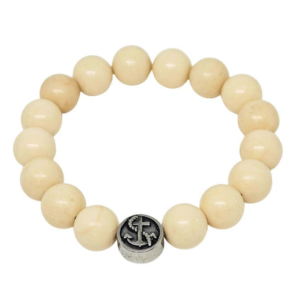 THE MEN THING Bead Bracelets ZEN HOURS - 12mm Beads Bracelet with Natural Stone - Adjustable Bracelet
