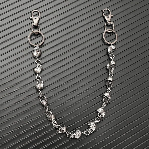 CLASSIC SKULL - Antique Steel 15mm Titanium Steel Heavy Biker Chain for Jeans with Lobster Clasps for Men & Boys - 23 inch