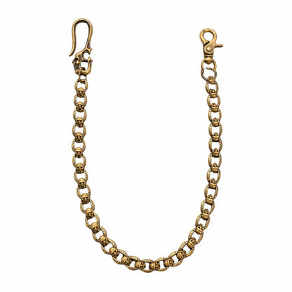 THE MEN THING Biker Fashion HELLBONE LINK - Skull Heavy Biker Chain for Jeans with Lobster Clasps for Men & Boys - 21 inch