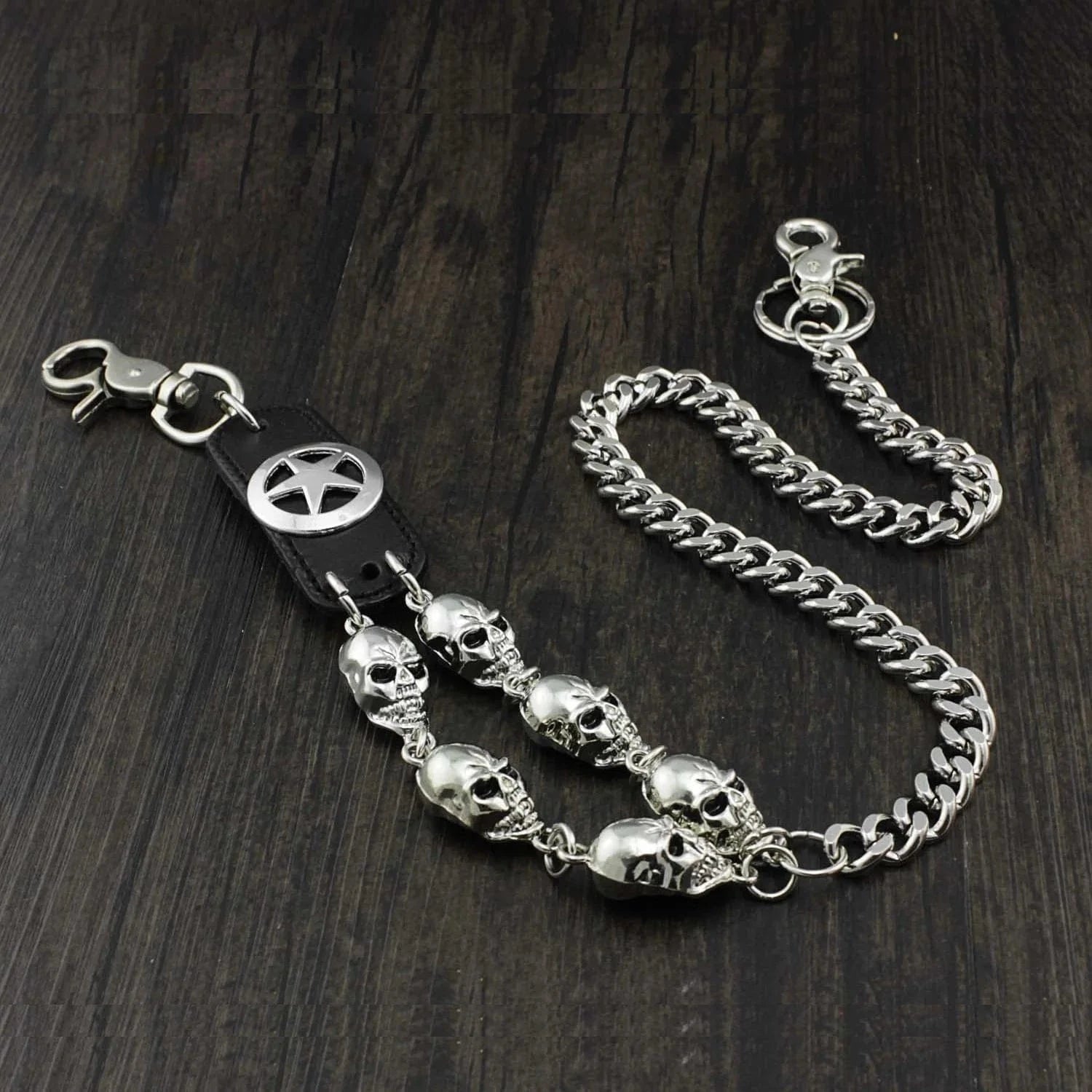 Buy Now Premium Biker Fashion - SKULL CROSS WAIST CHAIN - Alloy Buy Now Premium Biker Fashion - SKULL CROSS WAIST CHAIN - Alloy
