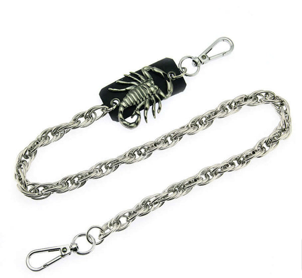 स्टिंगर चेन - पुरुषों और लड़कों के लिए लॉबस्टर क्लैस्प्स के साथ मिश्र धातु भारी वॉलेट बाइकर जींस चेन - 