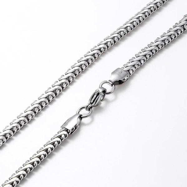 ALUREON - 5mm Chain Pure Stainless Steel 23inch for Men & Boys