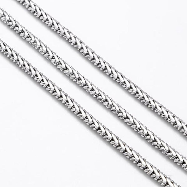 ALUREON - 5mm Chain Pure Stainless Steel 23inch for Men & Boys