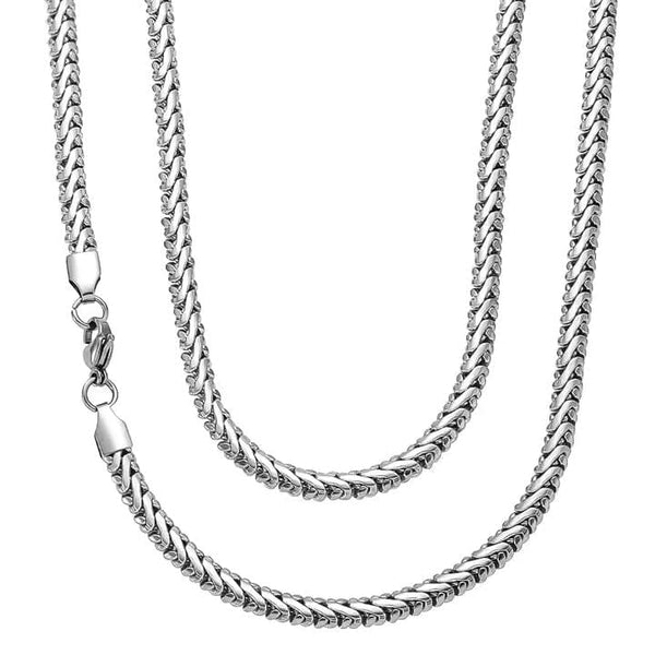 ALUREON - 5mm Chain Pure Stainless Steel 23inch for Men & Boys