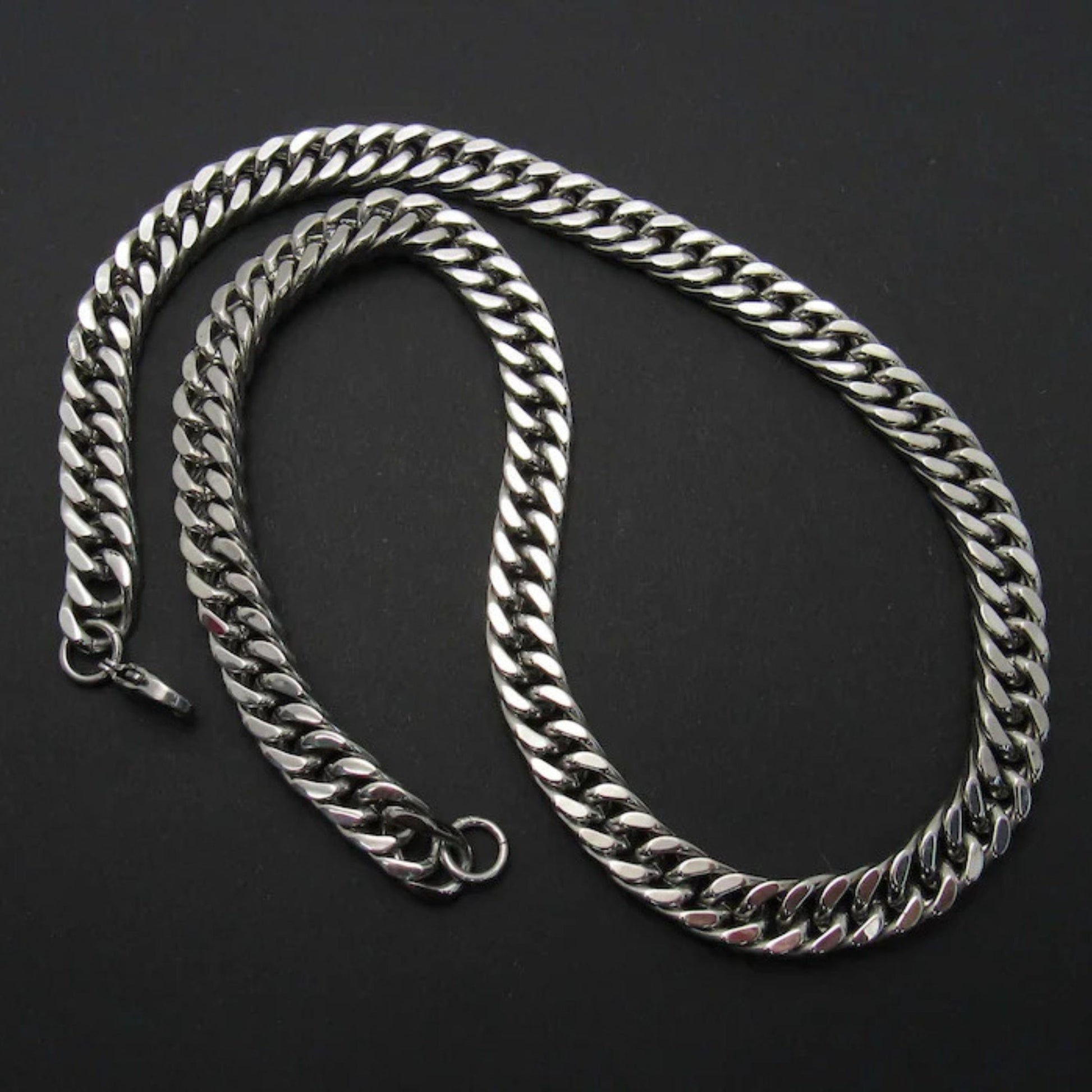 THE MEN THING Chain APEX CURB - 4mm Pure Stainless Steel Chain, 24inch for Men & Boys