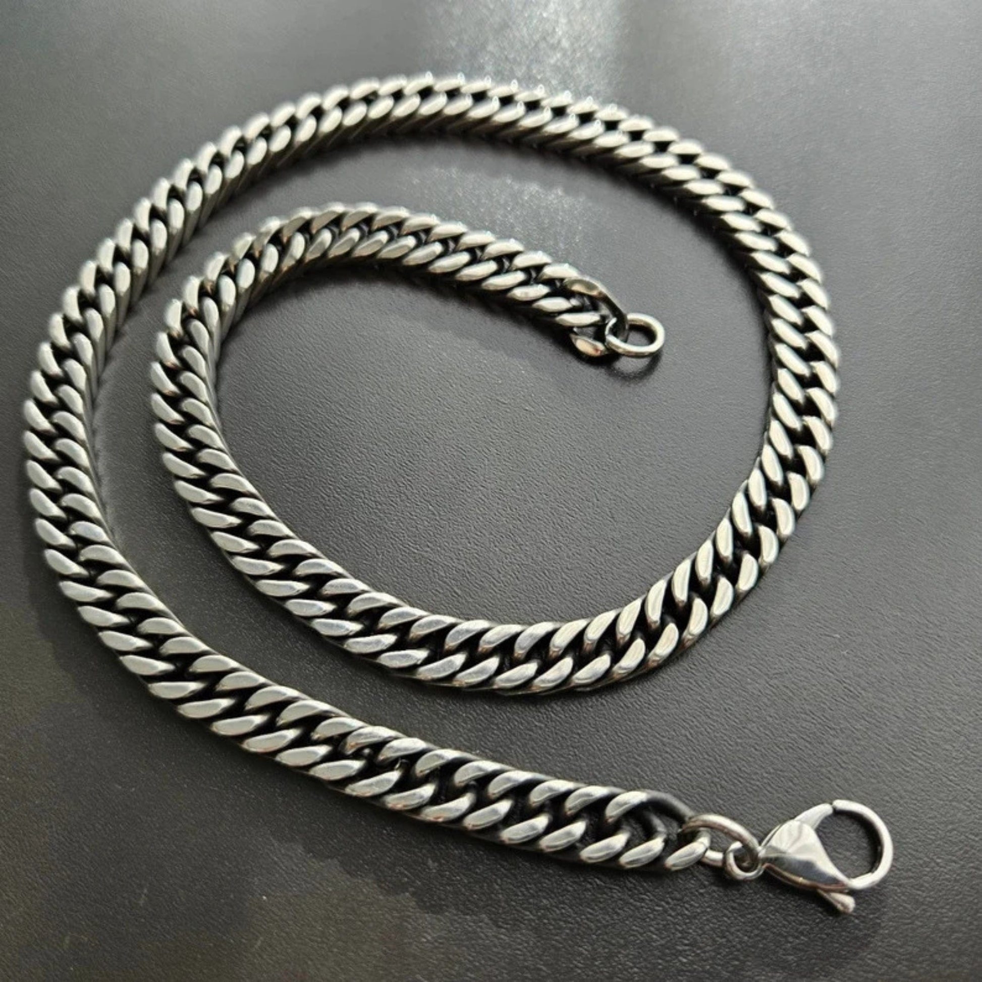 THE MEN THING Chain APEX CURB - 4mm Pure Stainless Steel Chain, 24inch for Men & Boys