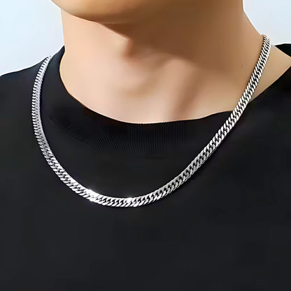 THE MEN THING Chain APEX CURB - 4mm Pure Stainless Steel Chain, 24inch for Men & Boys