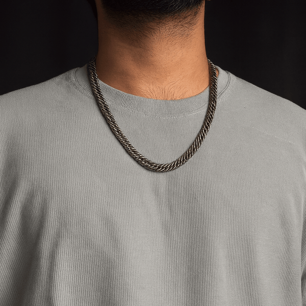 APEX CURB - 4mm Pure Stainless Steel Chain, 24inch for Men & Boys