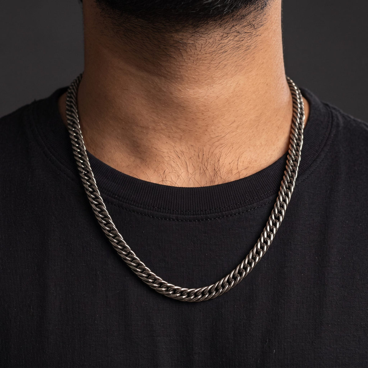 THE MEN THING Chain APEX CURB - 4mm Pure Stainless Steel Chain, 24inch for Men & Boys