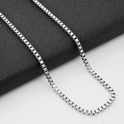 THE MEN THING Chain APEX SQUARE LINK - Pure Titanium Steel 24inch Chain for Men & Boys
