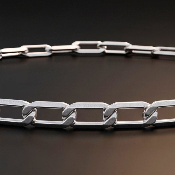 AXIS LINK - 7mm Stainless Steel Chain with Lobster Clasp for Men & Boys (28inch)