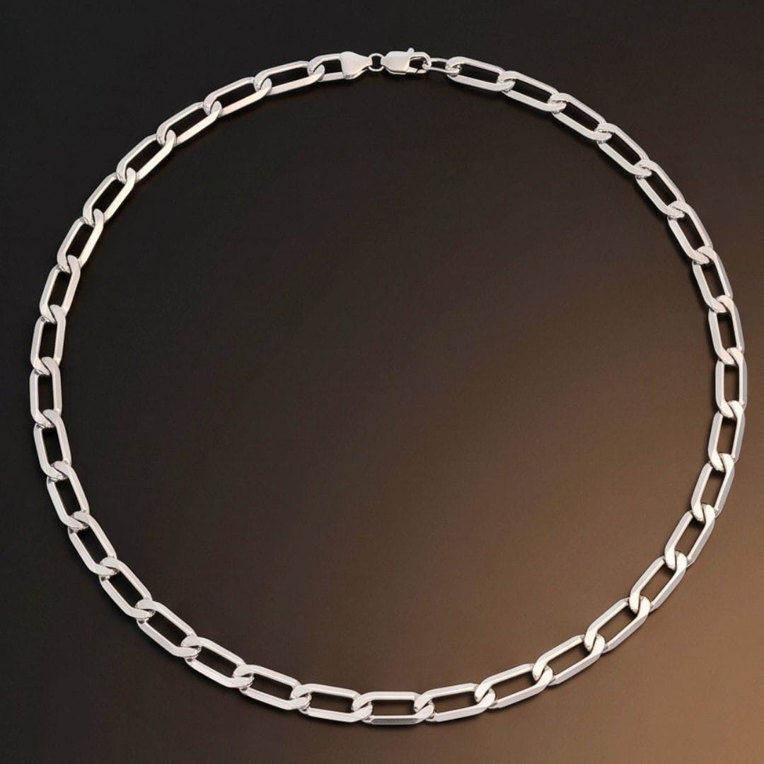 THE MEN THING Chain AXIS LINK - 7mm Stainless Steel Chain with Lobster Clasp for Men & Boys (28inch)