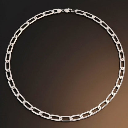 THE MEN THING Chain AXIS LINK - 7mm Stainless Steel Chain with Lobster Clasp for Men & Boys (28inch)