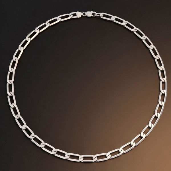 AXIS LINK - 7mm Stainless Steel Chain with Lobster Clasp for Men & Boys (28inch)