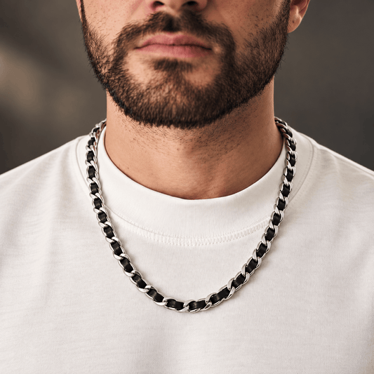 THE MEN THING Chain BLACKFORGE - 9mm Pure Stainless Steel Curb 19 inch Chain for Men & Boys