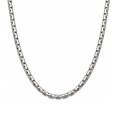 THE MEN THING Chain BOX LINK - 4mm Stainless Steel Box Link Chain with Lobster Clasp for Men & Boys (22 inch)