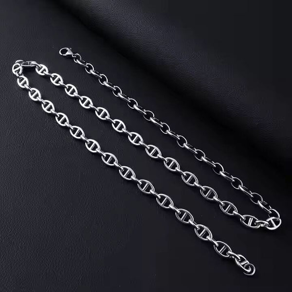 CAELION - 8mm Chain Pure Stainless Steel 23inch for Men & Boys