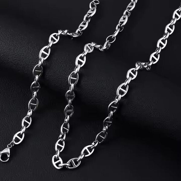 CAELION - 8mm Chain Pure Stainless Steel 23inch for Men & Boys