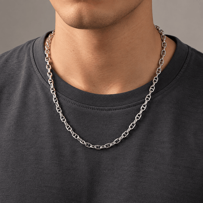 THE MEN THING Chain CAELION - 8mm Chain Pure Stainless Steel 23inch for Men & Boys