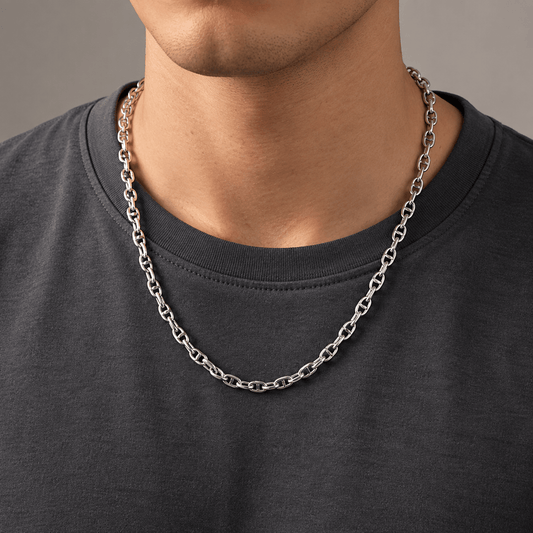 THE MEN THING Chain CAELION - 8mm Chain Pure Stainless Steel 23inch for Men & Boys
