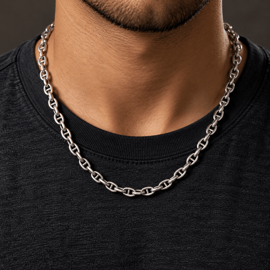 THE MEN THING Chain CAELION - 8mm Chain Pure Stainless Steel 23inch for Men & Boys