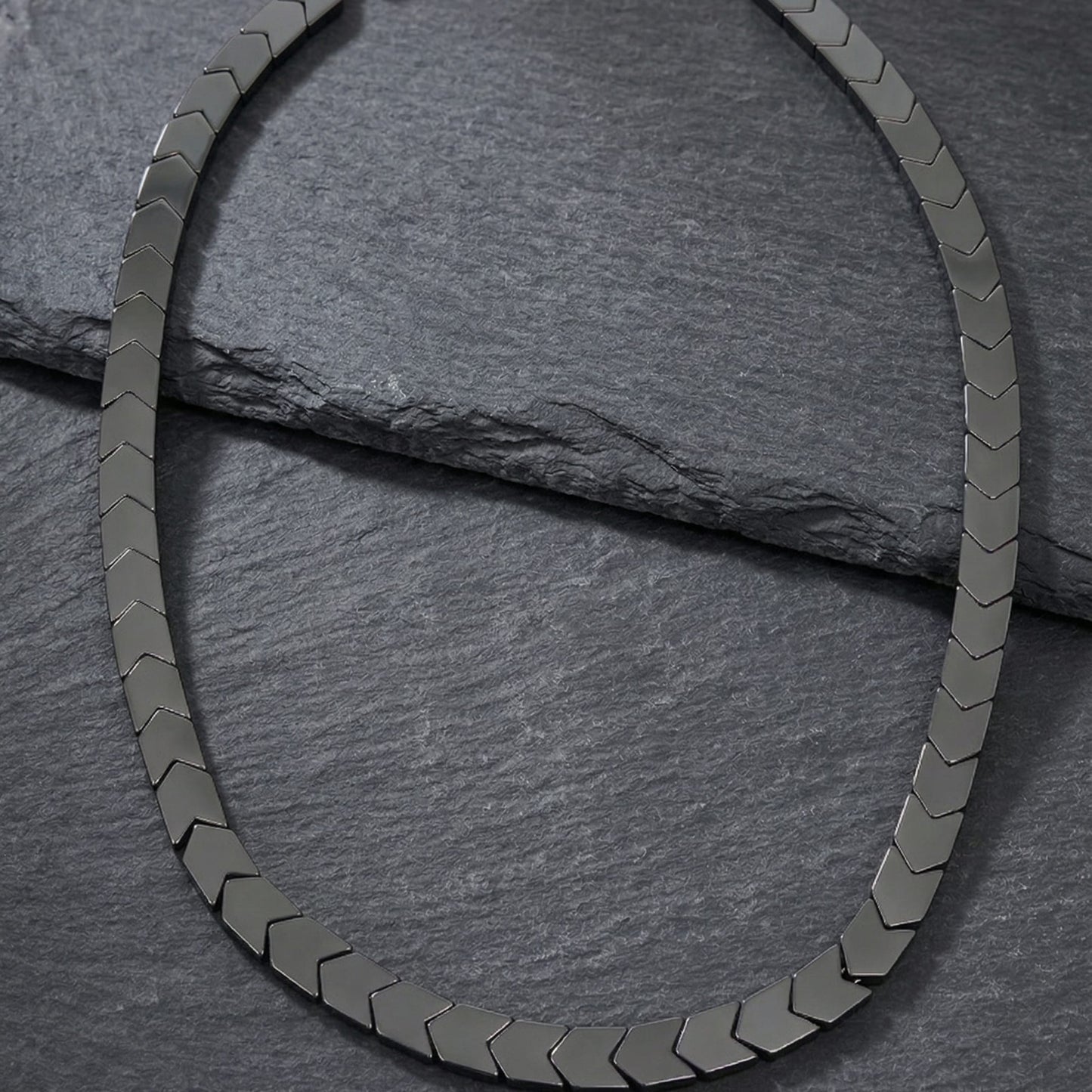 THE MEN THING Chain CHEVRON LINK - 9mm Pure Stainless Steel 17 to 19 inch Adjustable Chain for Men & Boys