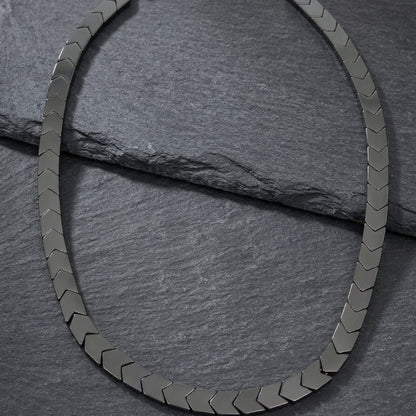 THE MEN THING Chain CHEVRON LINK - 9mm Pure Stainless Steel 17 to 19 inch Adjustable Chain for Men & Boys