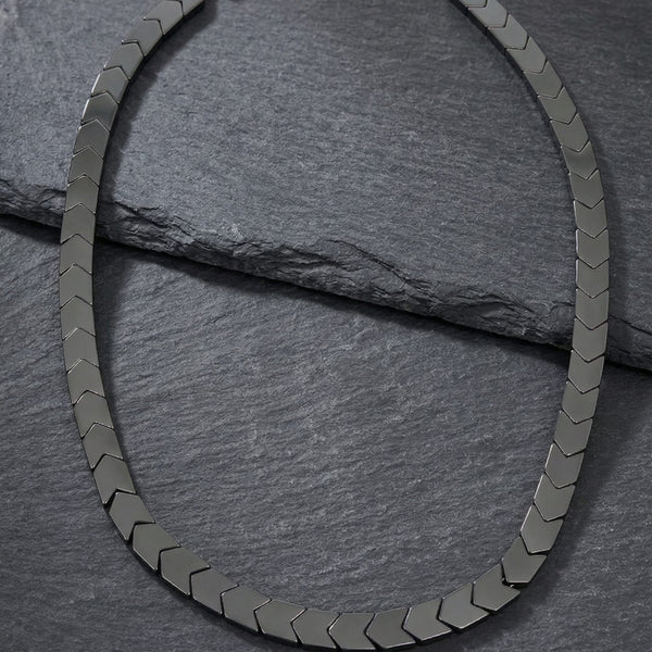 CHEVRON LINK - 9mm Pure Stainless Steel 17 to 19 inch Adjustable Chain for Men & Boys