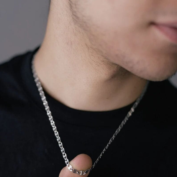 CRIMSON LINK - 8mm Chain Pure Stainless Steel 23inch for Men & Boys