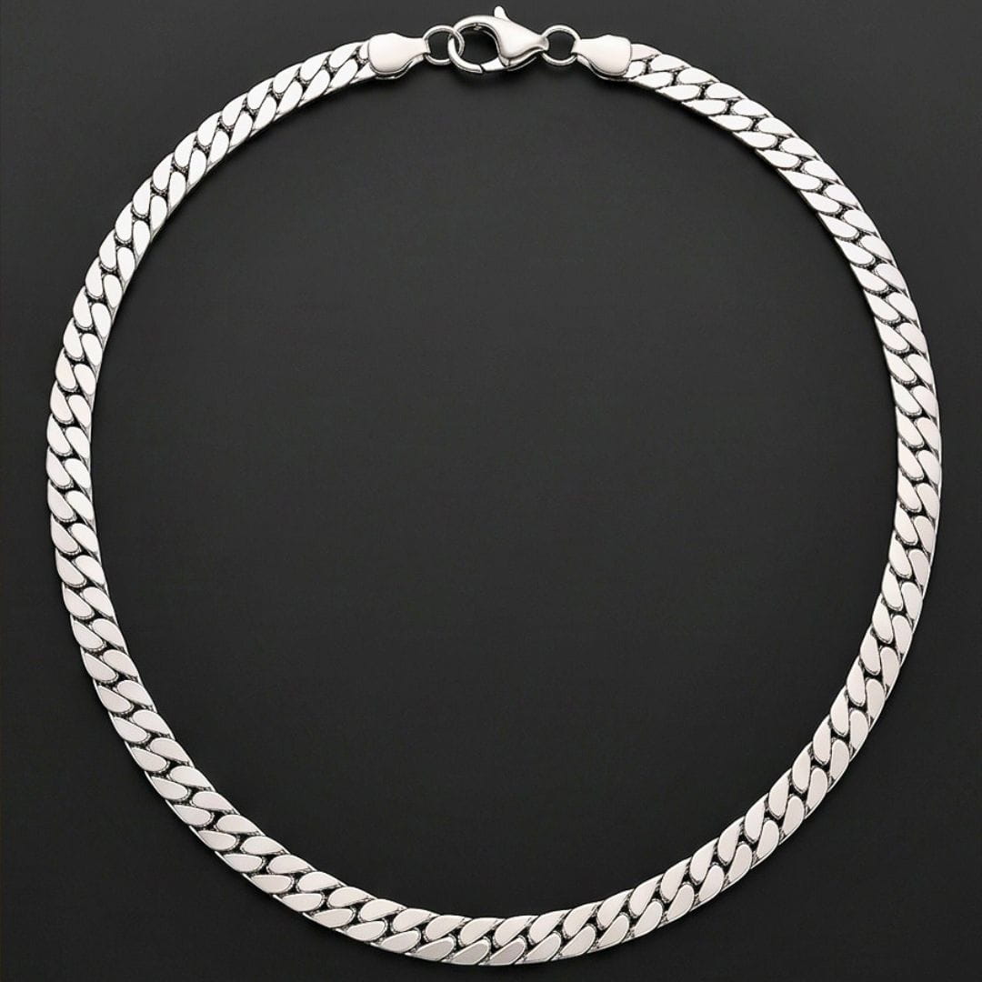 THE MEN THING Chain CUBAN FORCE - 7mm Stainless Steel Chain with Lobster Clasp for Men & Boys (23inch)