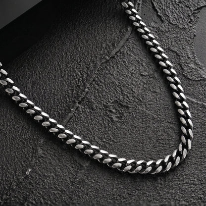 THE MEN THING Chain DARK CUBAN - 13mm Stainless Steel Chain with Push-Lock Box Clasp for Men & Boys (30inch)