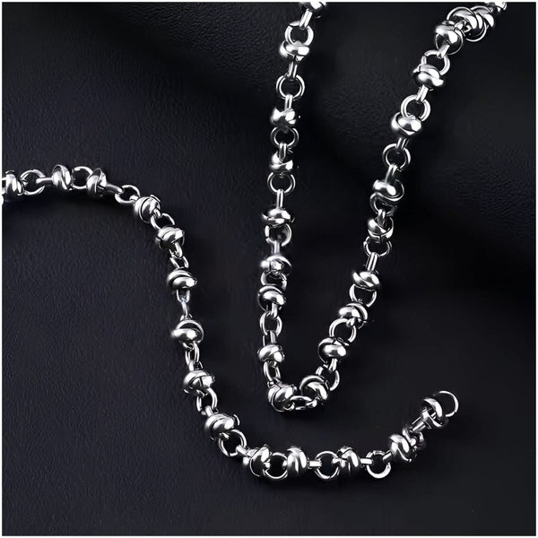 ELARION - 8mm Chain Pure Stainless Steel 23inch for Men & Boys
