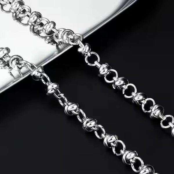 ELARION - 8mm Chain Pure Stainless Steel 23inch for Men & Boys