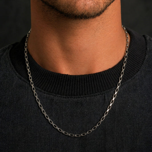 THE MEN THING Chain ELEXON - 4mm Chain Pure Stainless Steel 23inch for Men & Boys