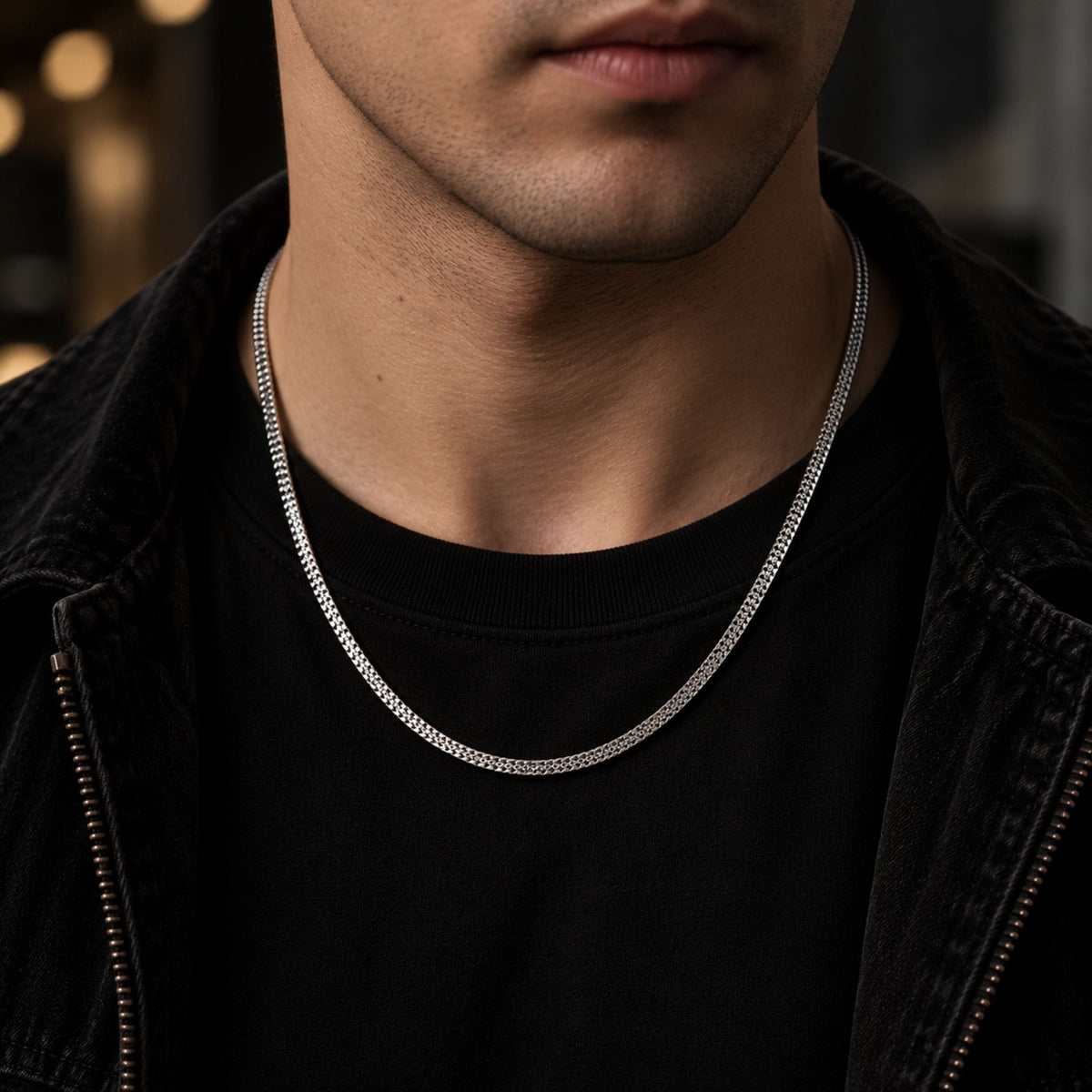 THE MEN THING Chain ERIX - 4mm Chain Pure Stainless Steel 19inch for Men & Boys
