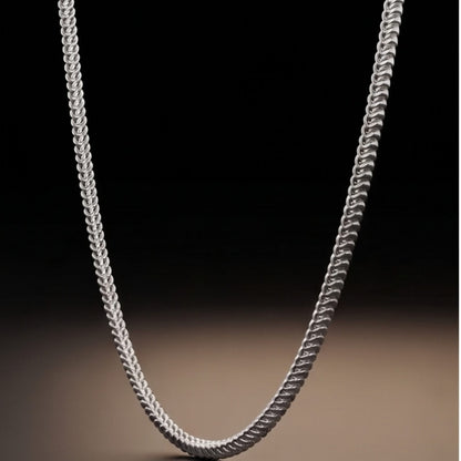 THE MEN THING Chain FRANCO EDGE - 5mm Stainless Steel Box Link Chain with Lobster Clasp for Men & Boys (22 inch)