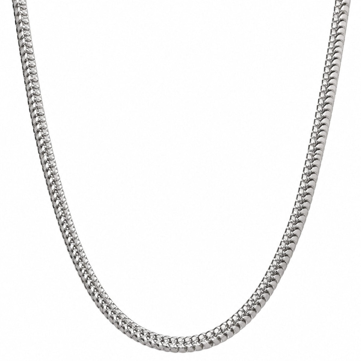 THE MEN THING Chain FRANCO EDGE - 5mm Stainless Steel Box Link Chain with Lobster Clasp for Men & Boys (22 inch)