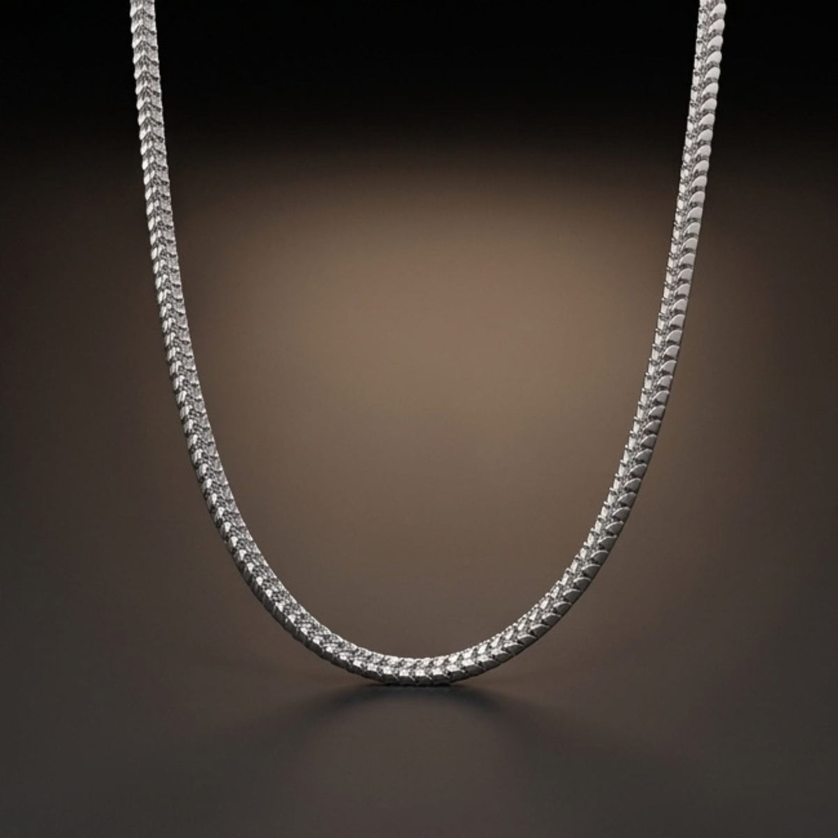 THE MEN THING Chain FRANCO EDGE - 5mm Stainless Steel Box Link Chain with Lobster Clasp for Men & Boys (22 inch)