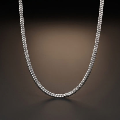 THE MEN THING Chain FRANCO EDGE - 5mm Stainless Steel Box Link Chain with Lobster Clasp for Men & Boys (22 inch)