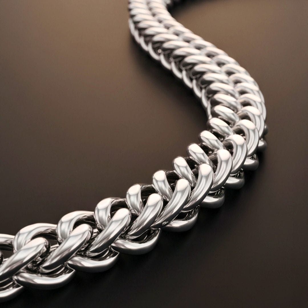 THE MEN THING Chain FRANCO NEXUS - 7mm Stainless Steel Chain with Lobster Clasp for Men & Boys (24inch)