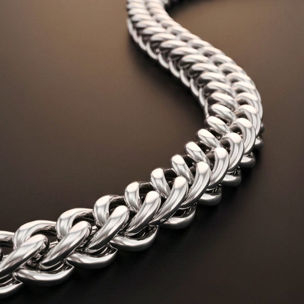 FRANCO NEXUS - 7mm Stainless Steel Chain with Lobster Clasp for Men & Boys (24inch)