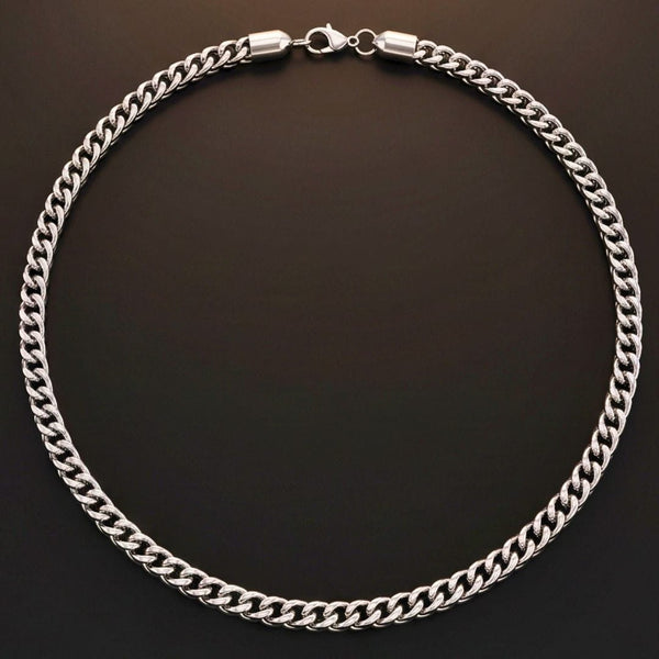 FRANCO NEXUS - 7mm Stainless Steel Chain with Lobster Clasp for Men & Boys (24inch)