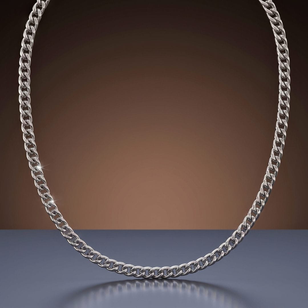 THE MEN THING Chain FRANCO NEXUS - 7mm Stainless Steel Chain with Lobster Clasp for Men & Boys (24inch)