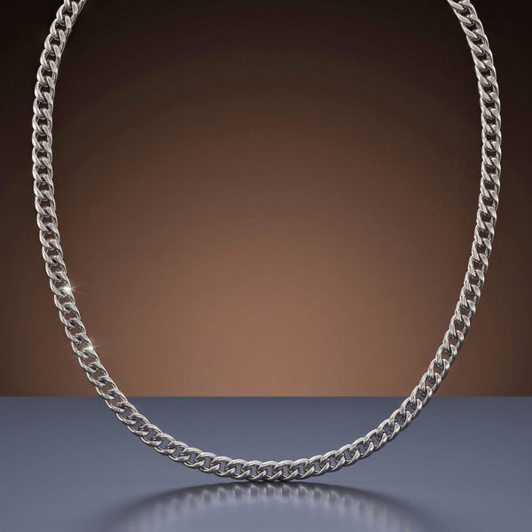 FRANCO NEXUS - 7mm Stainless Steel Chain with Lobster Clasp for Men & Boys (24inch)