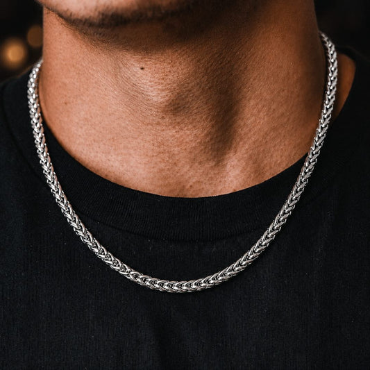 THE MEN THING Chain FRANCO NEXUS - 7mm Stainless Steel Chain with Lobster Clasp for Men & Boys (24inch)