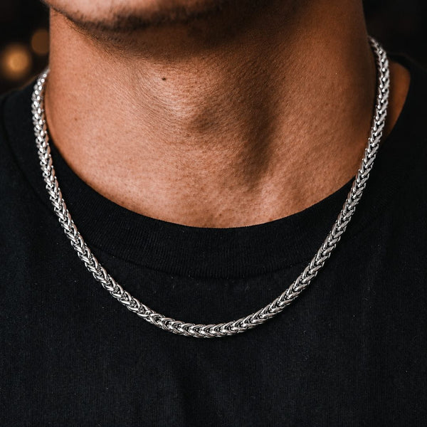 FRANCO NEXUS - 7mm Stainless Steel Chain with Lobster Clasp for Men & Boys (24inch)