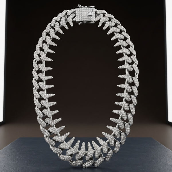 FROST CUBAN - 20mm Stainless Steel Chain with Box Clasp for Men & Boys (20 inch)