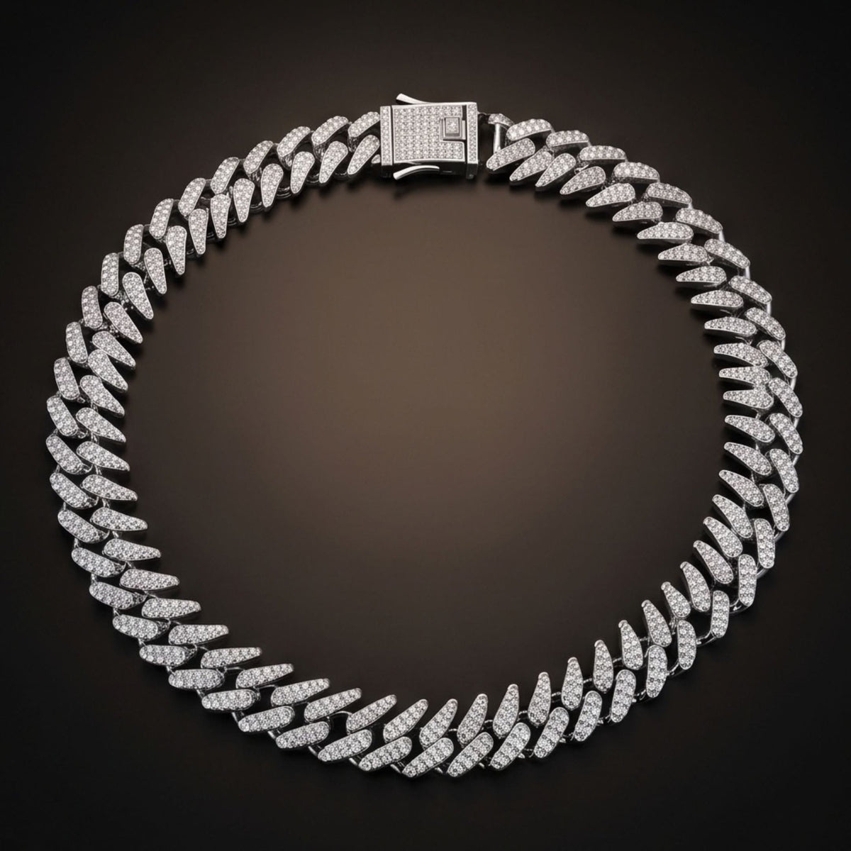THE MEN THING Chain FROST CUBAN - 20mm Stainless Steel Chain with Box Clasp for Men & Boys (20 inch)